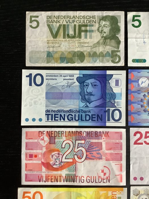 Holland. - 10 banknotes - various dates - including 1000 gulden 1972  (Ingen mindstepris)