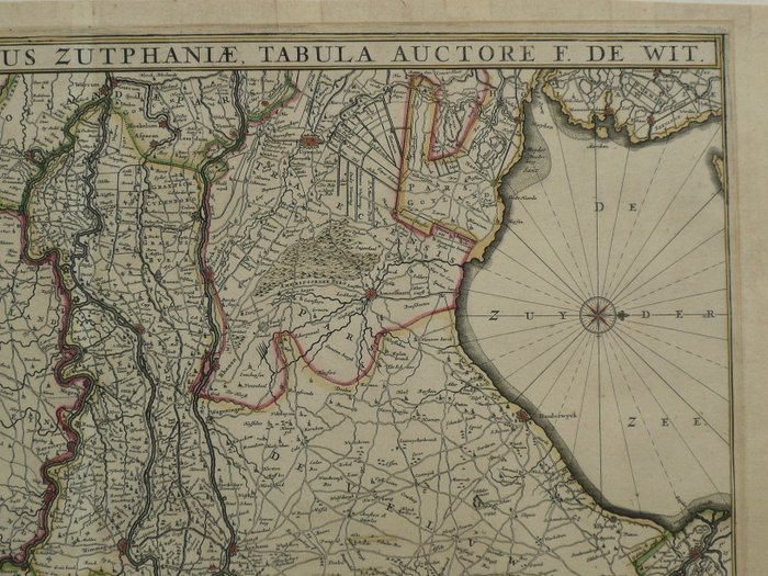 Holland - Gelderland, Zutphen.; Frederik de Wit - Ducatus Geldriae et Comitatus Zutphaniae Tabula - 1681-1700