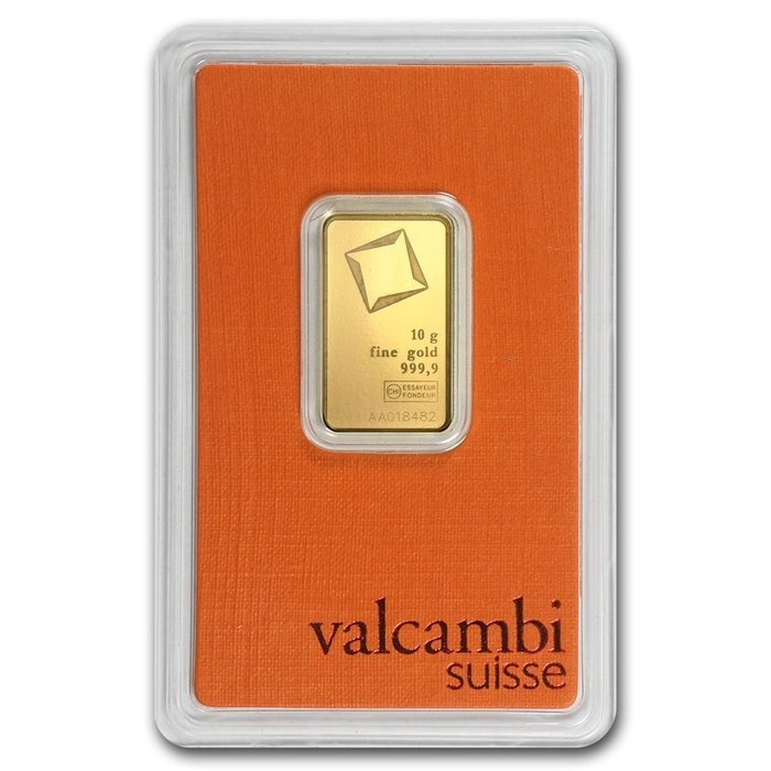 10 gram - Guld 999 - Valcambi - Forseglet