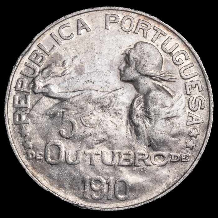 Portugal Republic 1 Escudo 1914 5 de Outubro 1910  (Ingen mindstepris)