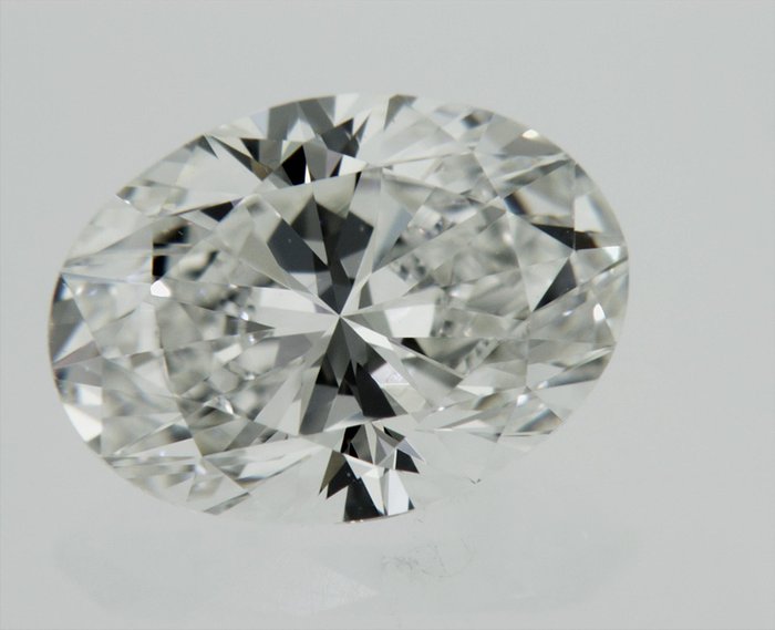 1 pcs Diamant  (Natur)  - 1.00 ct - Oval - H - VVS1 - Gemological Institute of America (GIA) - n125