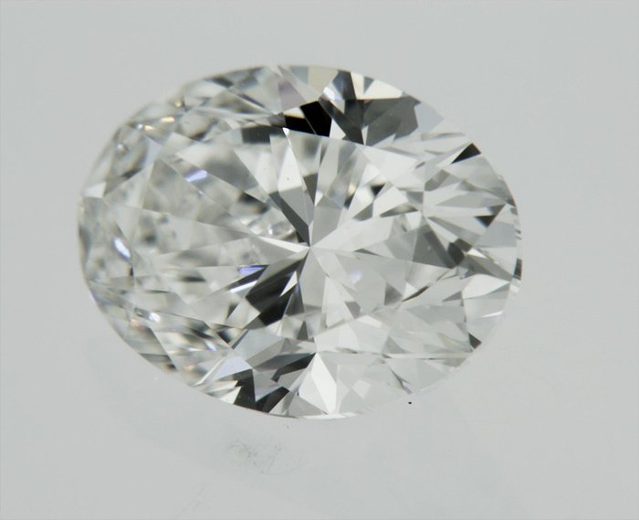 1 pcs Diamant  (Natur)  - 1.00 ct - Oval - H - VVS1 - Gemological Institute of America (GIA) - n125