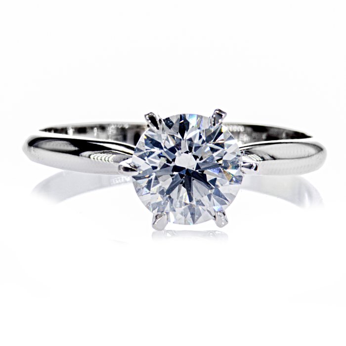 Ingen mindstepris - Forlovelsesring - 14 karat Hvidguld -  152ct tw Diamant (Natur)