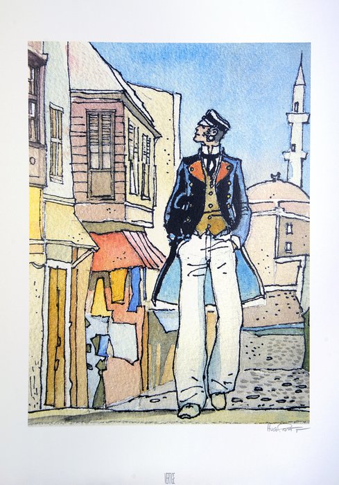 Pratt, Hugo - 1 Offset Print - Corto Maltese - Creta - 1991