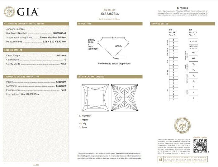 Øreringe - 18 kraat Hvidguld -  2.08ct. tw. Diamant (Natur)