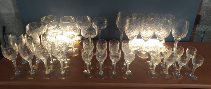 Drikkeglas (40) - Krystal - Vintage glas sæt