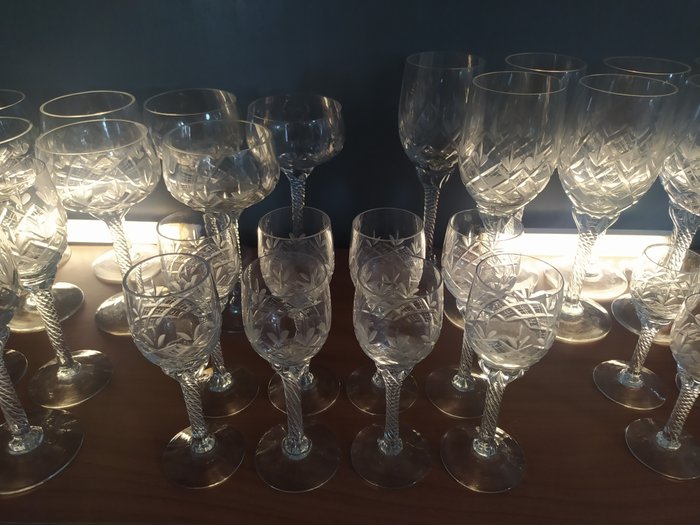 Drikkeglas (40) - Krystal - Vintage glas sæt