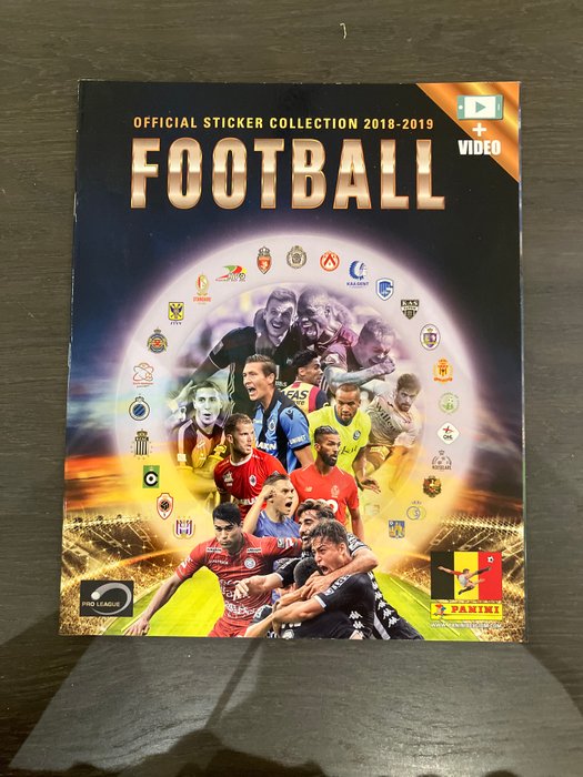 Panini - Football Pro League 2018-2019 Belgium - zeldzame extra set van 6 stickers - 2 Empty album + complete loose sticker set