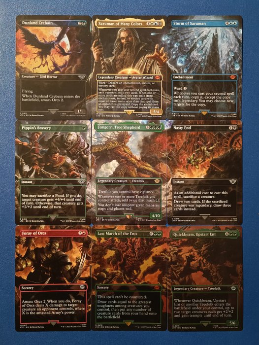 Wizards of The Coast - 9 Card - Lord of the Rings - Isengard destroyed scene