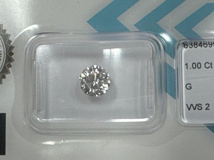 1 pcs Diamant  (Natur)  - 1.00 ct - G - VVS2 - International Gemological Institute (IGI) - 1,00 ct G vvs2 igi