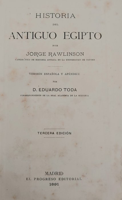 Dr.George Rawlinson - Historia de las Naciones Egipto - 1891