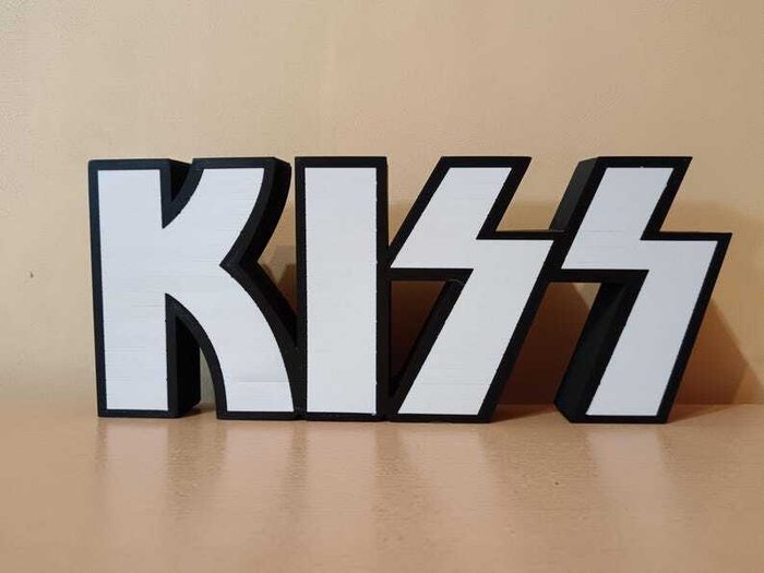 Lysskilt - KISS - FanMade - Plast