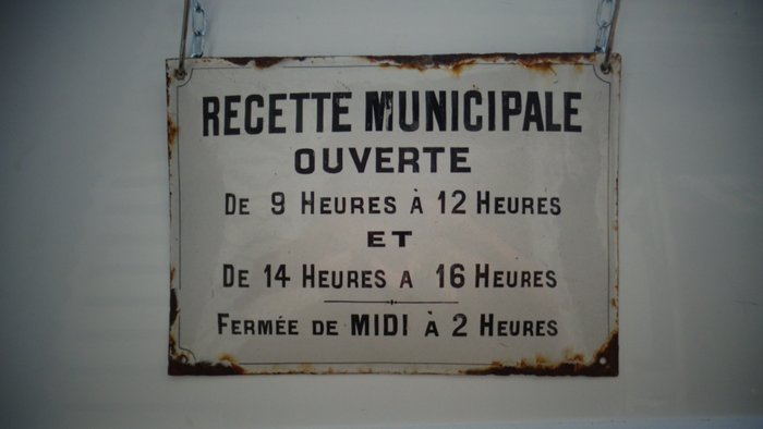 Recette Municipale - Emaljeplade - Emalje