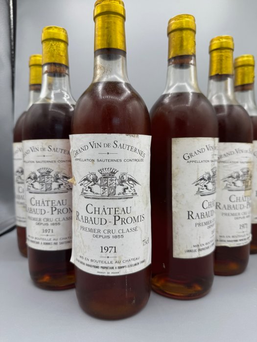 1971 Château Rabaud Promis - Sauternes 1er Grand Cru Classé - 6 Flasker (0,75 L)