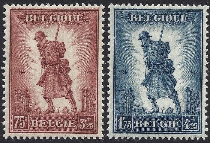 Belgien 1932 - Glory of the Infantry - COB/OBP 351/352 - Komplet ny serie uden hængsel - Upåklagelig stand