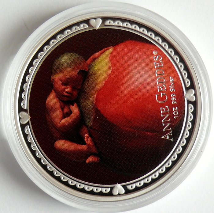 Niue. 2 Dollars 2012 Anne Geddes - Girl, 1 Oz (.999), Proof  (Ingen mindstepris)