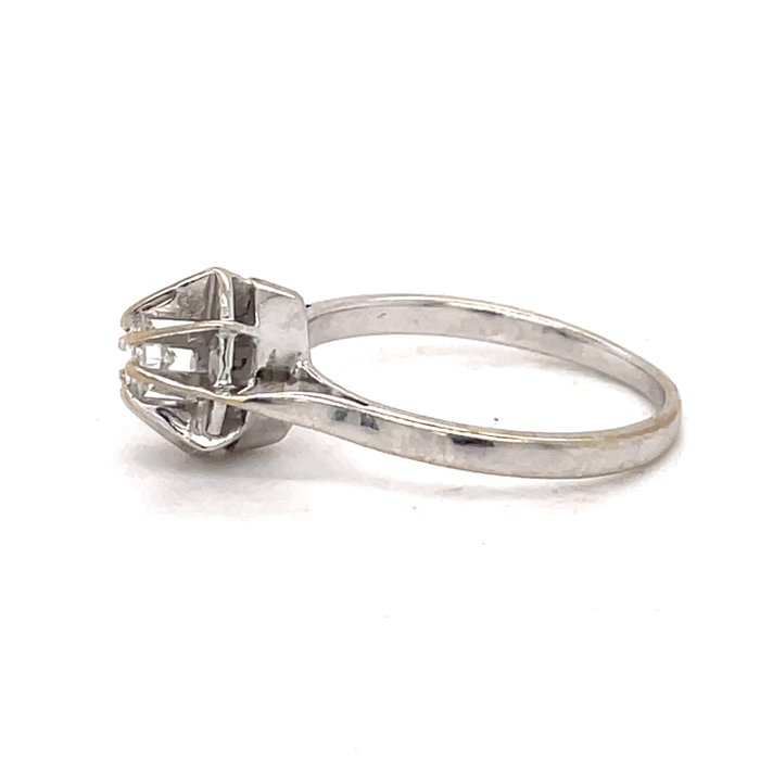 Forlovelsesring - 18 kraat Hvidguld Diamant (Natur)