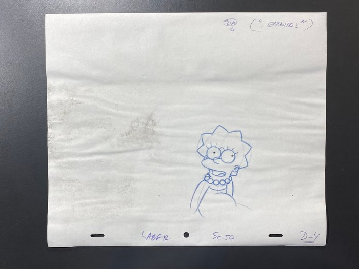 The Simpsons - 1 Original animationstegning af Lisa Simpson