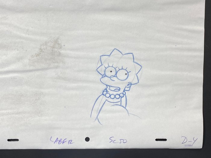 The Simpsons - 1 Original animationstegning af Lisa Simpson