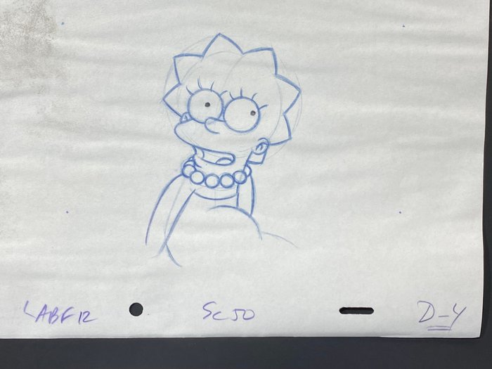 The Simpsons - 1 Original animationstegning af Lisa Simpson