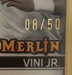 2023/24 Topps Merlin's UEFA Vini Jr. Merlin’s Match Ball Signatures /50 - 1 Card - Næsten så god som ny (NM)