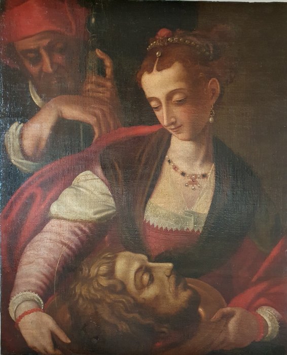 Frans Floris (1519-1570), Attributed to - Salome with the Head of John the Baptist