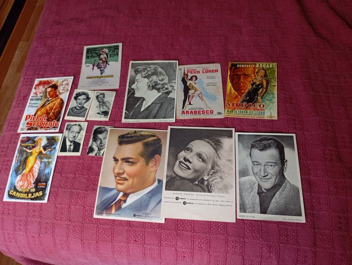 John Wayne Marlene Dietrich Claro Gable etc - Cine