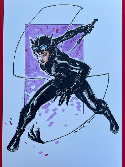 Molenaar, Romano - 1 Original drawing - Catwoman from Batman stories - 2013