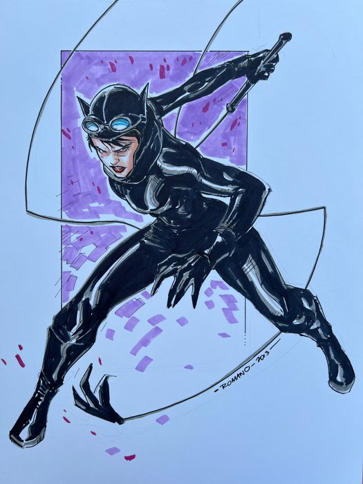 Molenaar, Romano - 1 Original drawing - Catwoman from Batman stories - 2013