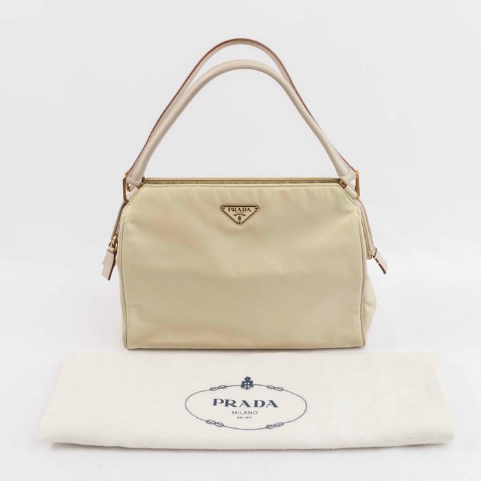 Prada - Classic Nylon Cream - Håndtaske