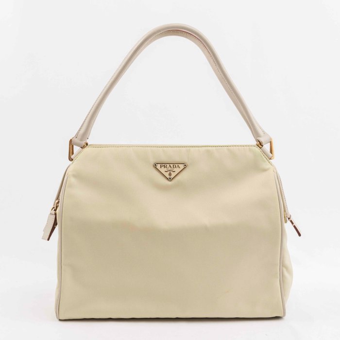 Prada - Classic Nylon Cream - Håndtaske