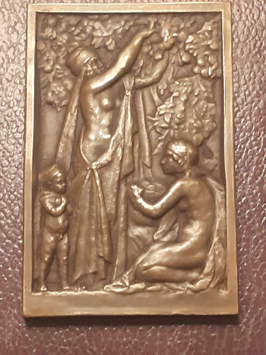 Algeriet. Bronze Plaque Uniface 1930. Centenaire de l'Algérie. Engraver Beguet.  (Ingen mindstepris)