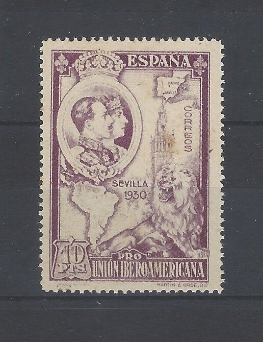 Spanien 1930 - 10 Pts Iberoamericana farve ændret - Edifil Especializado nº 580ccb