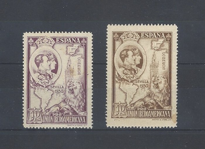 Spanien 1930 - 10 Pts Iberoamericana farve ændret - Edifil Especializado nº 580ccb