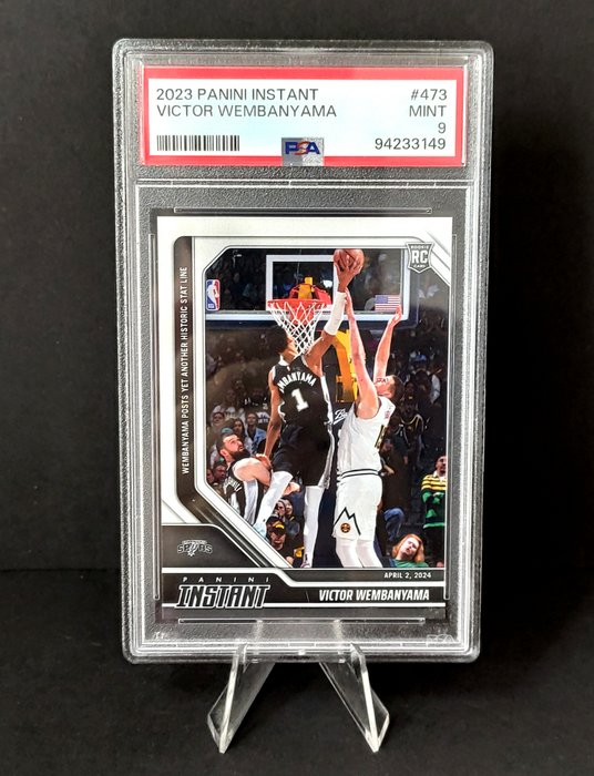 2023 Panini Instant NBA Victor Wembanyama vs Jokic #473 PSA 9 - 1 Graded card