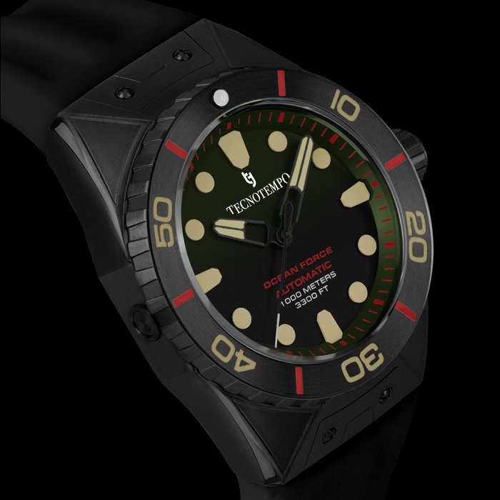 Tecnotempo -  Diver's 1000M "Ocean Force" - Automatic - Limited Edition - TT.1000OC.BGR (black-green) - Mænd - 2011-nu