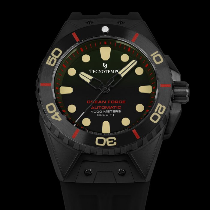 Tecnotempo -  Diver's 1000M "Ocean Force" - Automatic - Limited Edition - TT.1000OC.BGR (black-green) - Mænd - 2011-nu