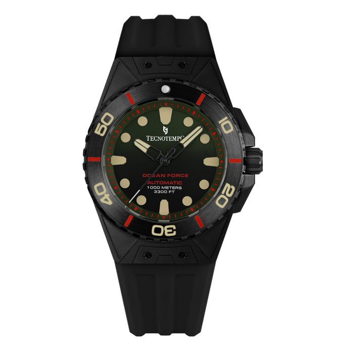 Tecnotempo -  Diver's 1000M "Ocean Force" - Automatic - Limited Edition - TT.1000OC.BGR (black-green) - Mænd - 2011-nu