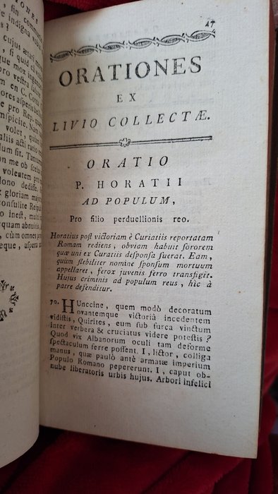 AAVV - Orationes ex Historicis latinis collectae - 1787