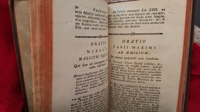 AAVV - Orationes ex Historicis latinis collectae - 1787