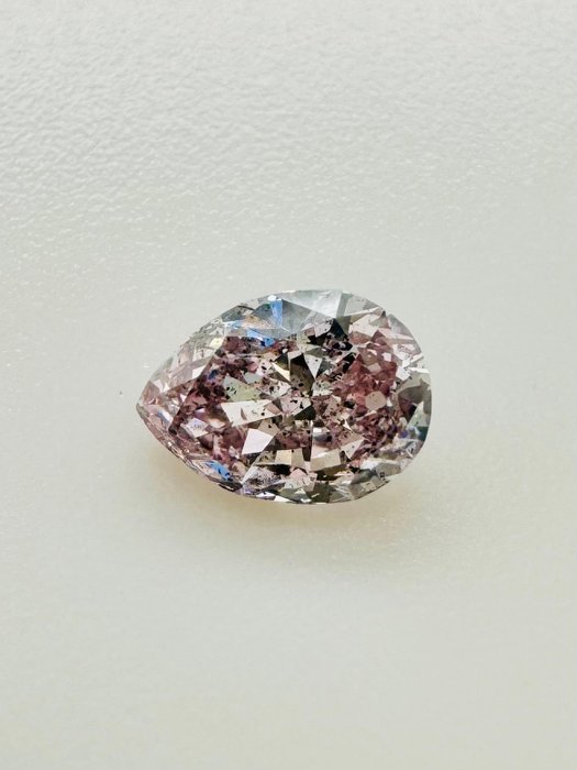 1 pcs Diamant  (Naturfarvet)  - 0.51 ct - Pære - Fancy Lilla, Lyserød - SI2 - Gemological Institute of America (GIA)