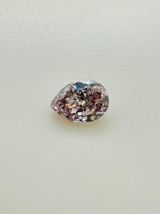 1 pcs Diamant  (Naturfarvet)  - 0.51 ct - Pære - Fancy Lilla, Lyserød - SI2 - Gemological Institute of America (GIA)