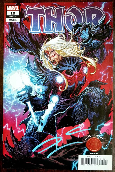 Thor #10 "Lashley Knullified Variant" - Signed by creator Donny Cates ! With COA ! - 1 Signed comic - Første udgave/2020