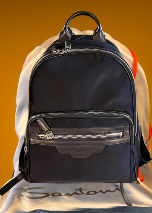 Santoni - SANTONI Black Backpack 115000€ - Rygsæk