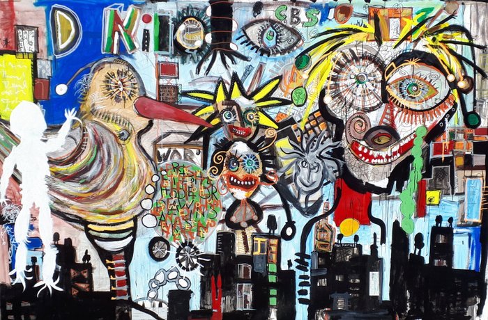 Paul Kostabi (1962) - The East Village in New York is dope