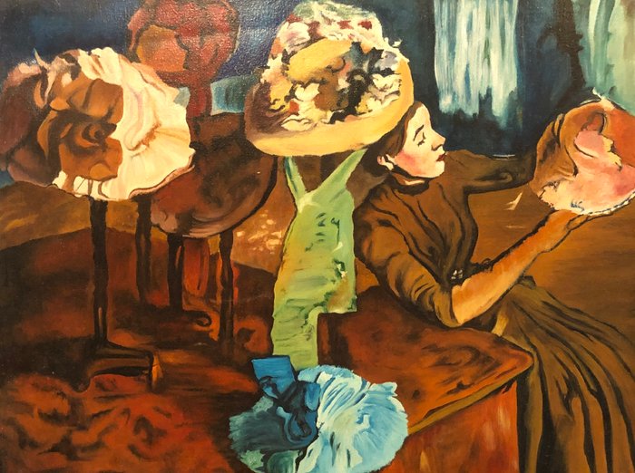 Jean Balagué (1933-2020), D'après Degas - La Chapellerie