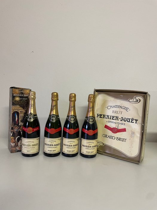 Perrier-Jouët, Grand brut - Champagne - 4 Flaske (0,75L)