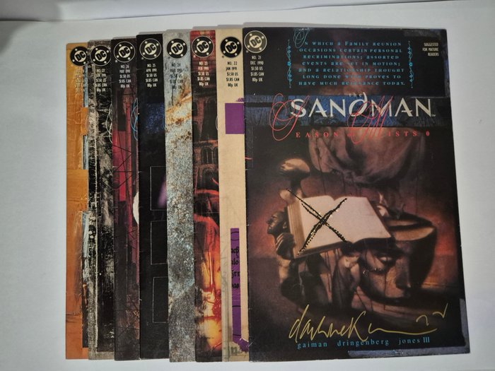 Sandman #21 to 28 - Season of Mists - 8 Signed comic - Første udgave - 1990/1991