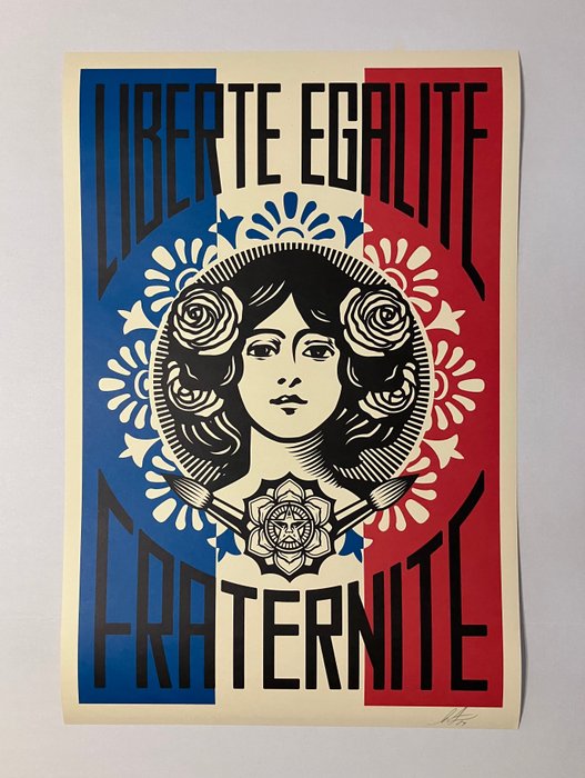 Shepard Fairey (OBEY) (1970) - OBEY Liberté Egalité Fraternité + Ukraine Print Bonus