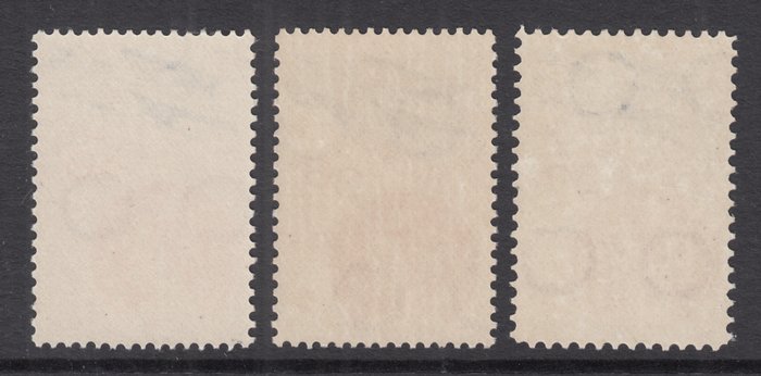 Holland 1931 - Luftpost, Dronning Wilhelmina, i de forskellige perforeringer og gitter - NVPH LP9Aa + LP9Ab + LP9B